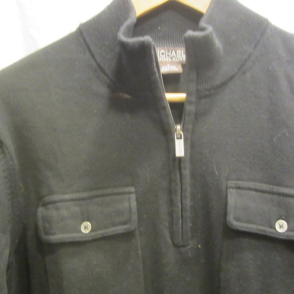 MICHAEL KORS 1/4 ZIPPER FRONT HENLEY PULLOVER, W/COLLAR, UNISEX LARGE - Picture 2 of 7